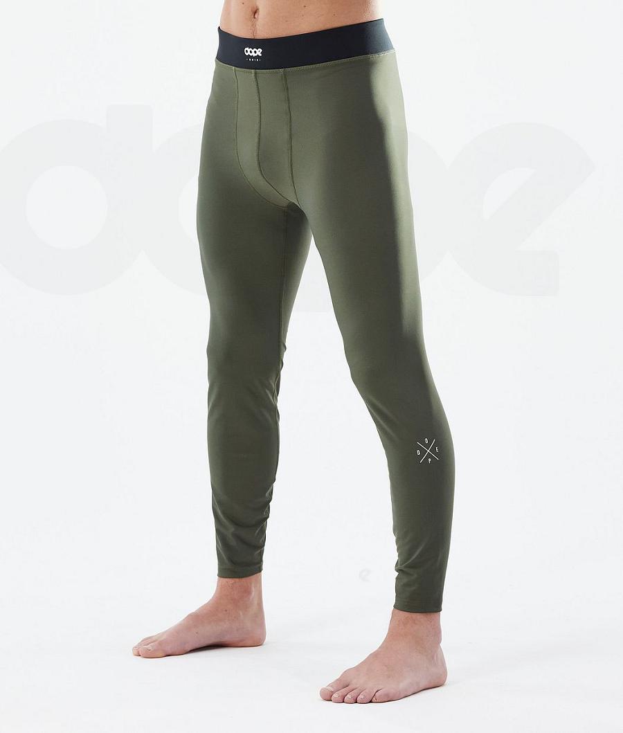 Olive Men\'s Dope Snuggle Base Layer Pants | NZ_D1102