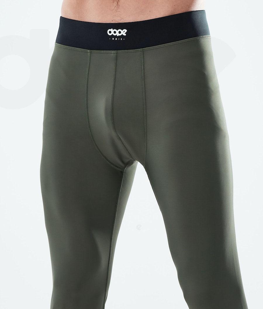 Olive Men's Dope Snuggle Base Layer Pants | NZ_D1731