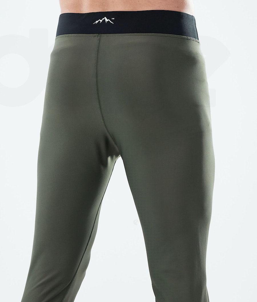 Olive Men's Dope Snuggle Base Layer Pants | NZ_D1731