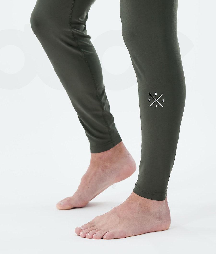Olive Men's Dope Snuggle Base Layer Pants | NZ_D1731