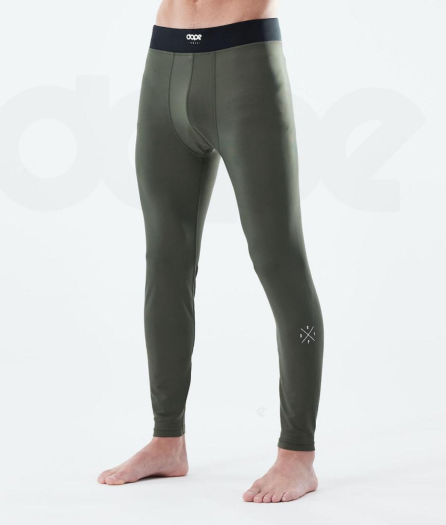 Olive Men\'s Dope Snuggle Base Layer Pants | NZ_D1731