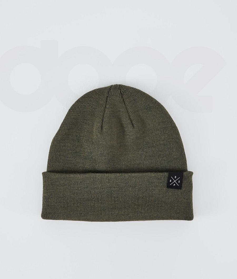 Olive Men\'s Dope Solitude Beanies | NZ_D2250
