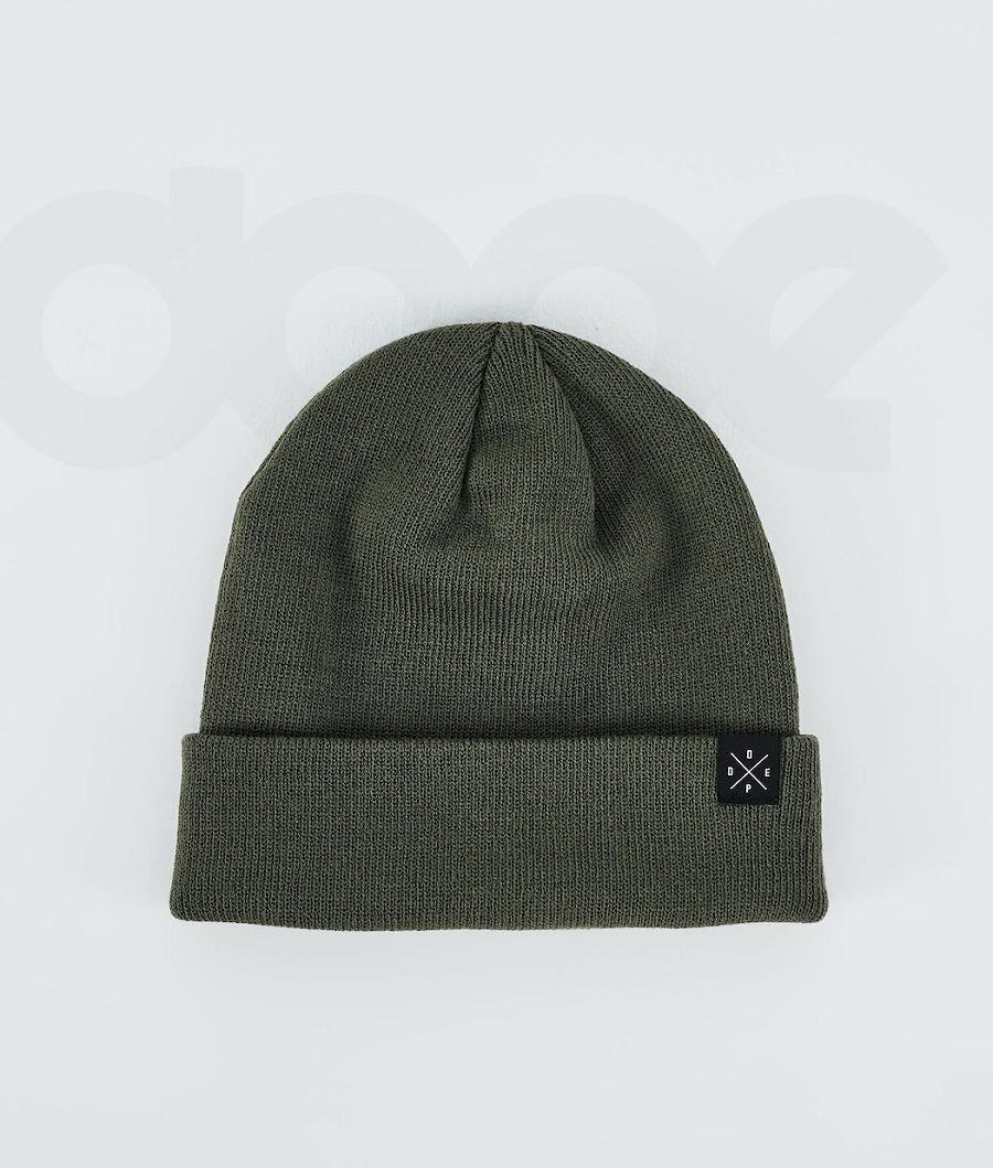 Olive Men\'s Dope Solitude Beanies | NZ_D2482