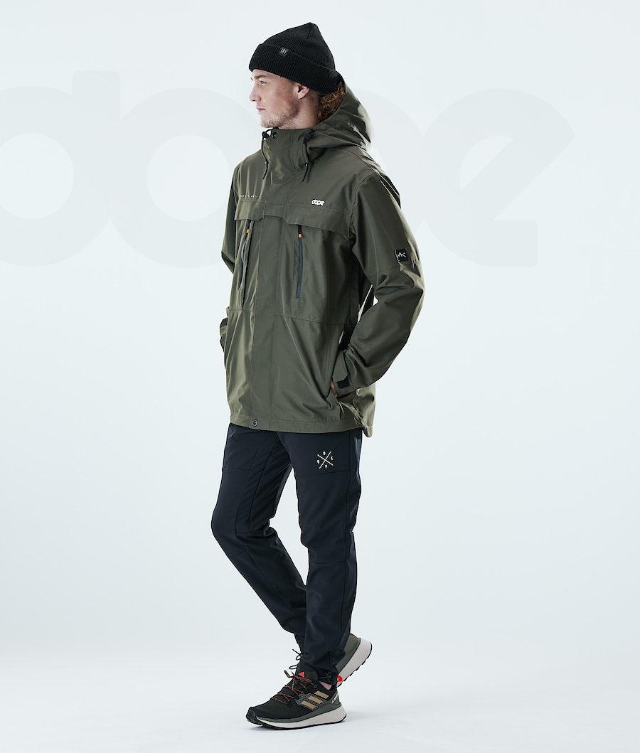 Olive Men's Dope Trekker Outdoor Jackets | NZ_D1291