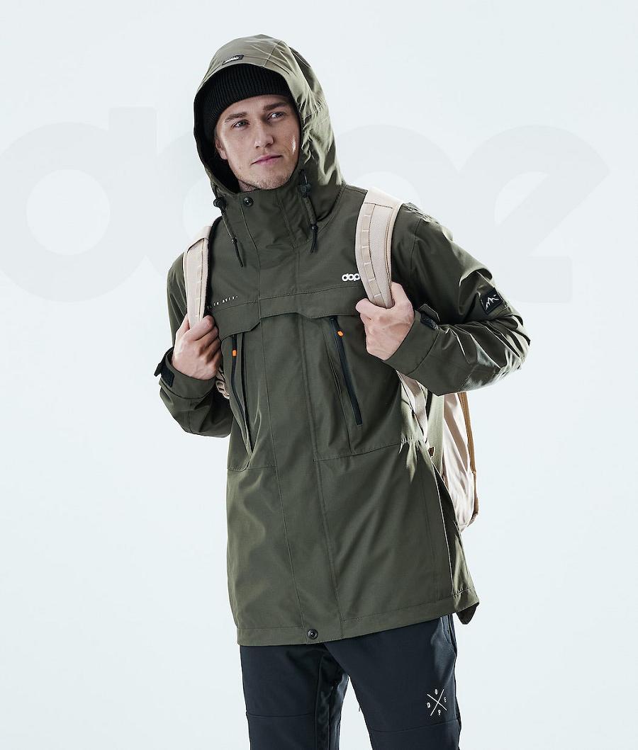 Olive Men\'s Dope Trekker Outdoor Jackets | NZ_D1291