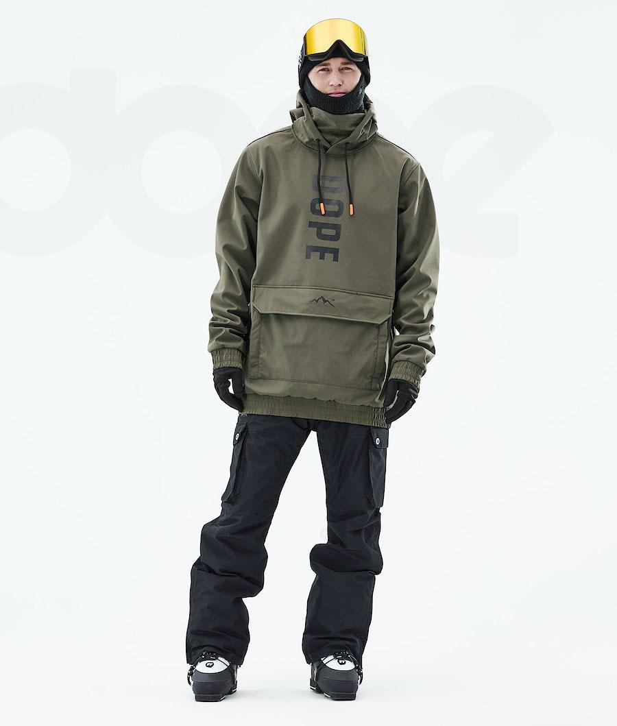 Olive Men's Dope Wylie Ski Jackets | NZ_D1481