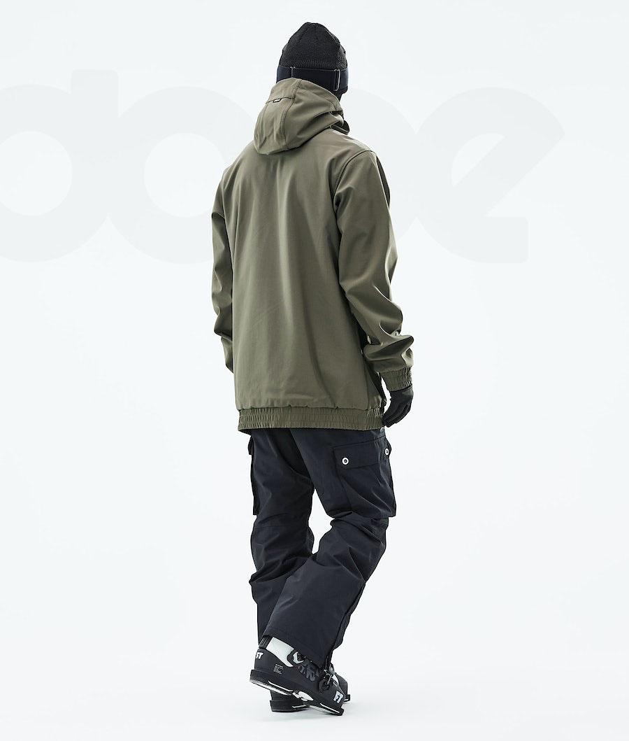 Olive Men's Dope Wylie Ski Jackets | NZ_D1481