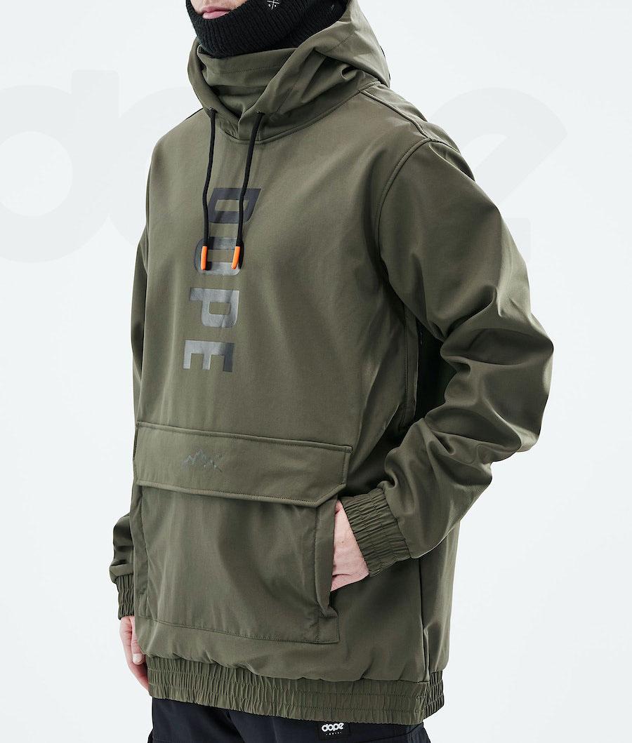 Olive Men's Dope Wylie Ski Jackets | NZ_D1481
