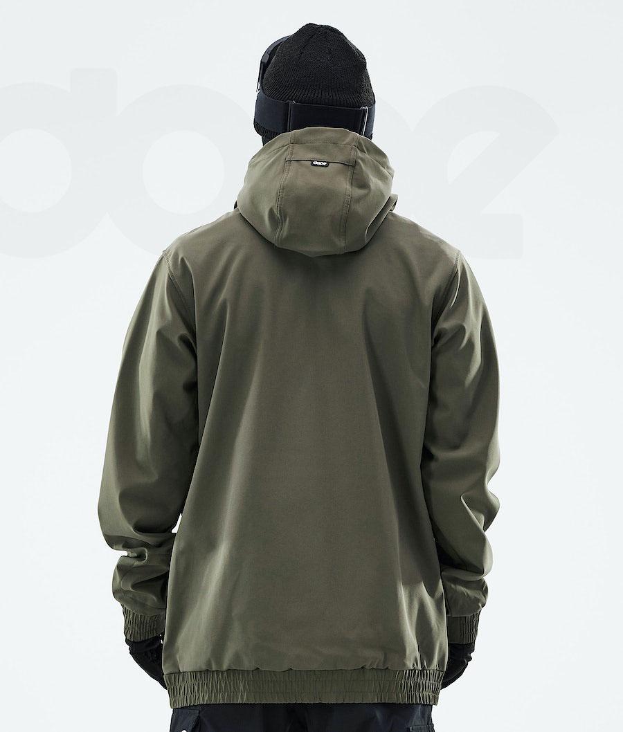 Olive Men's Dope Wylie Ski Jackets | NZ_D1481