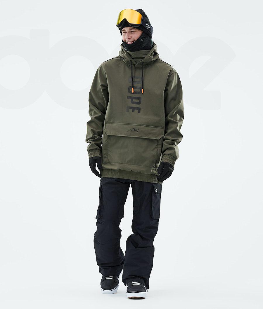 Olive Men's Dope Wylie Snowboard Jackets | NZ_D1710
