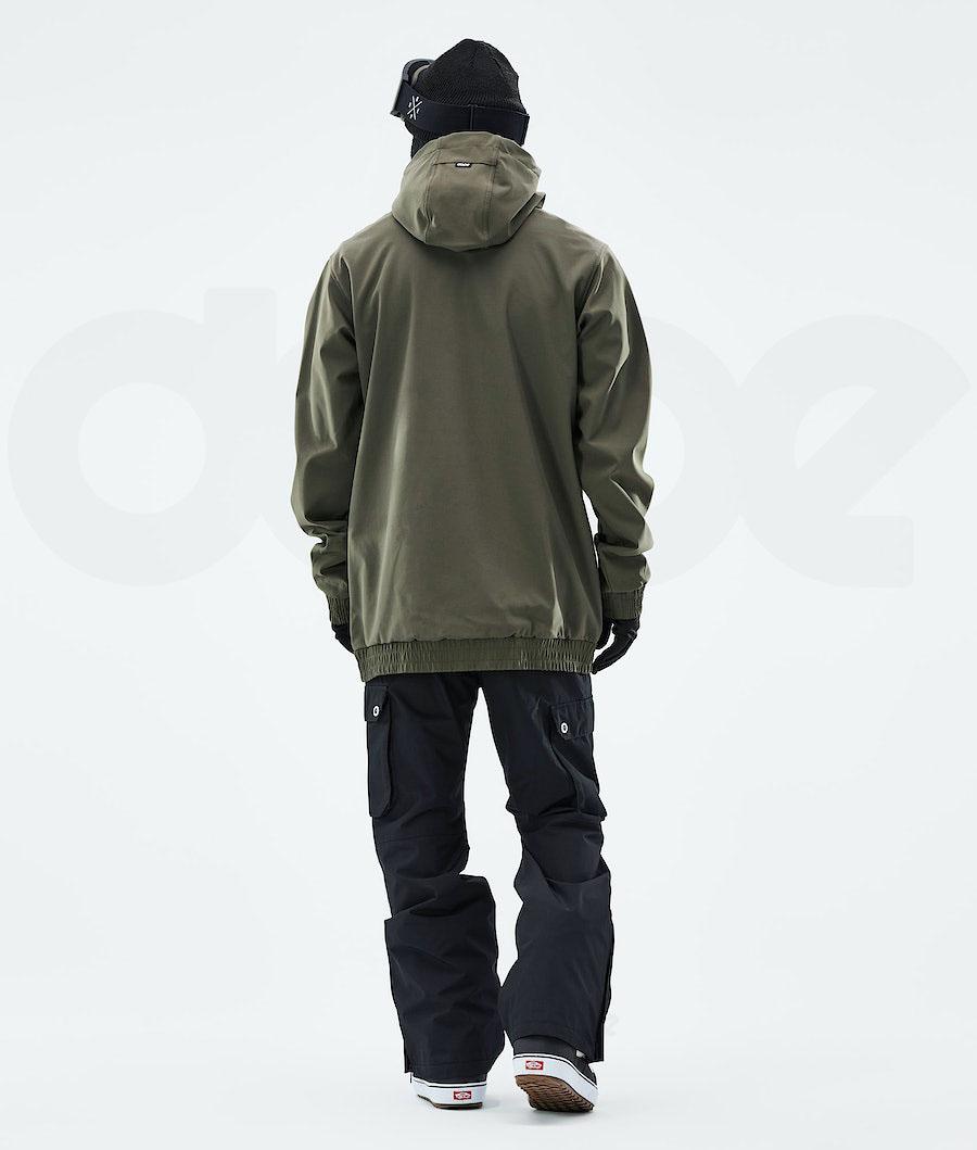 Olive Men's Dope Wylie Snowboard Jackets | NZ_D1710
