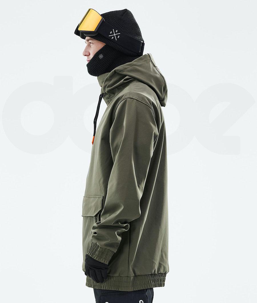 Olive Men's Dope Wylie Snowboard Jackets | NZ_D1710