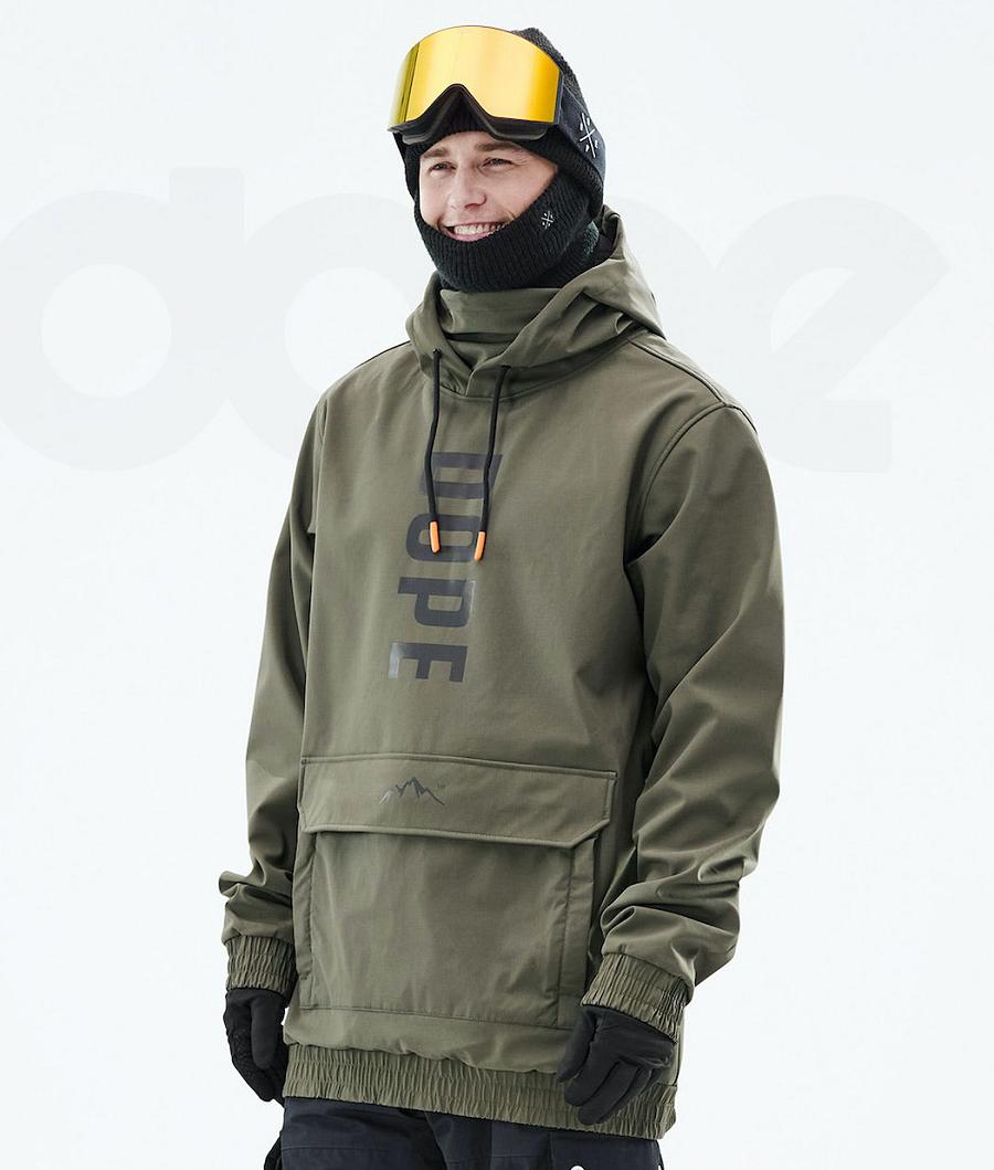 Olive Men\'s Dope Wylie Snowboard Jackets | NZ_D1710