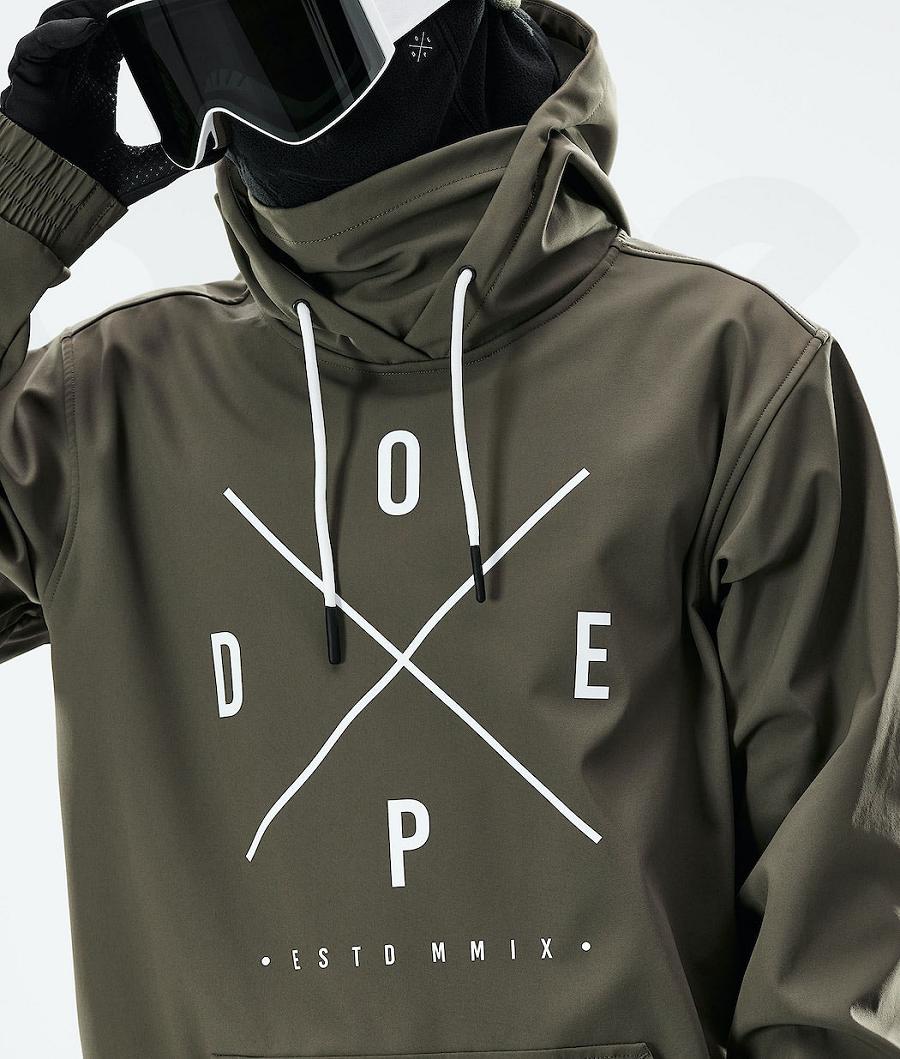 Olive Men's Dope Yeti 2021 Snowboard Jackets | NZ_D1844