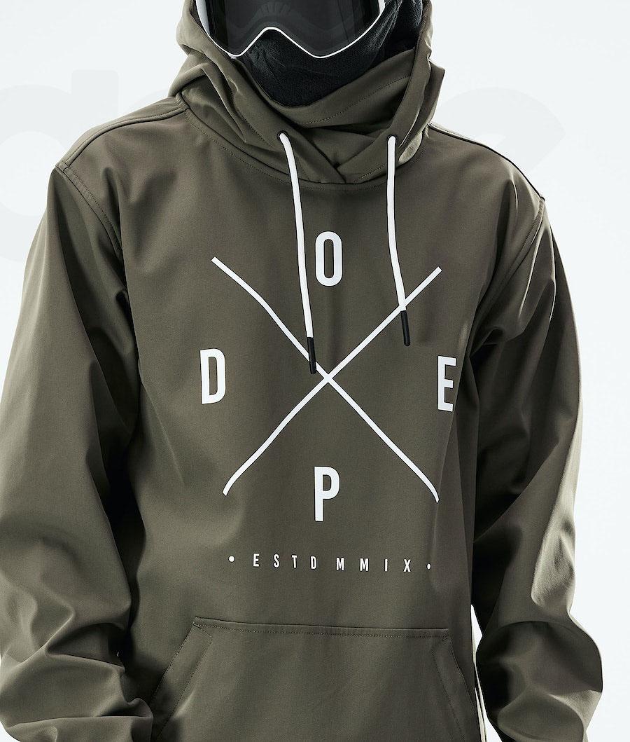 Olive Men's Dope Yeti 2021 Snowboard Jackets | NZ_D1844