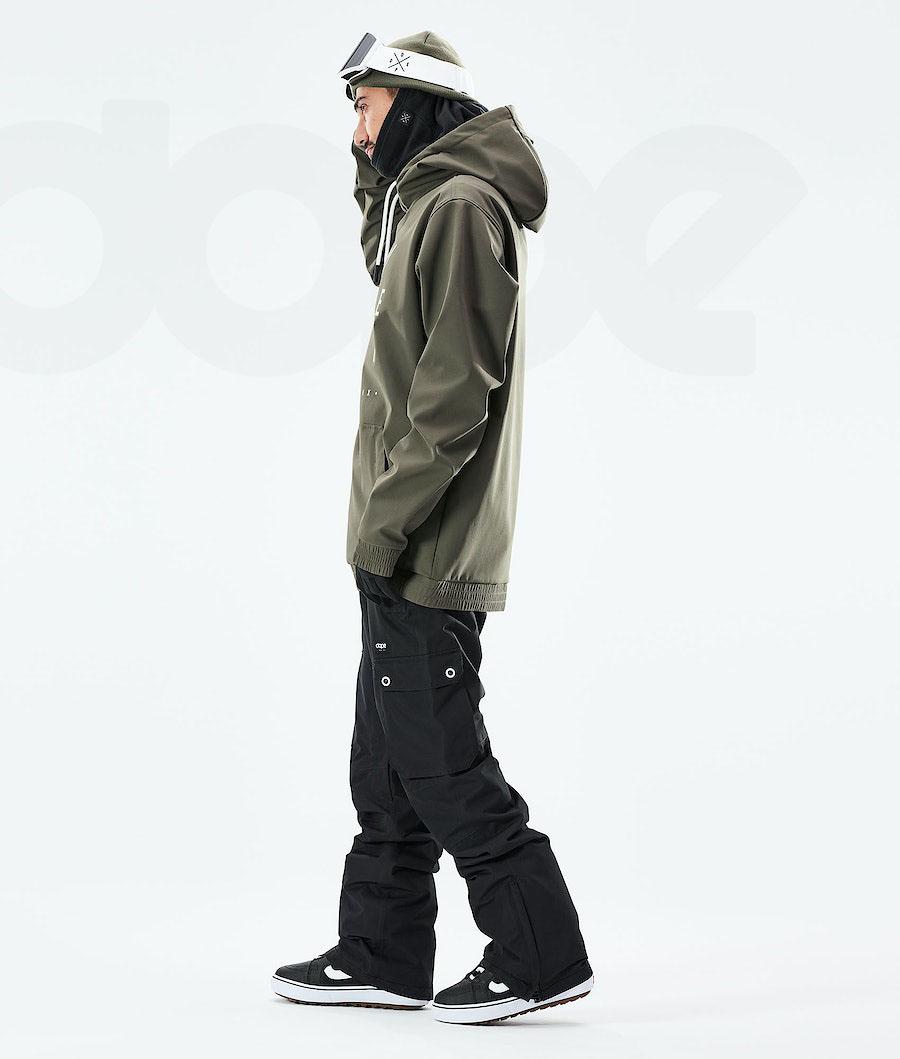 Olive Men's Dope Yeti 2021 Snowboard Jackets | NZ_D1844