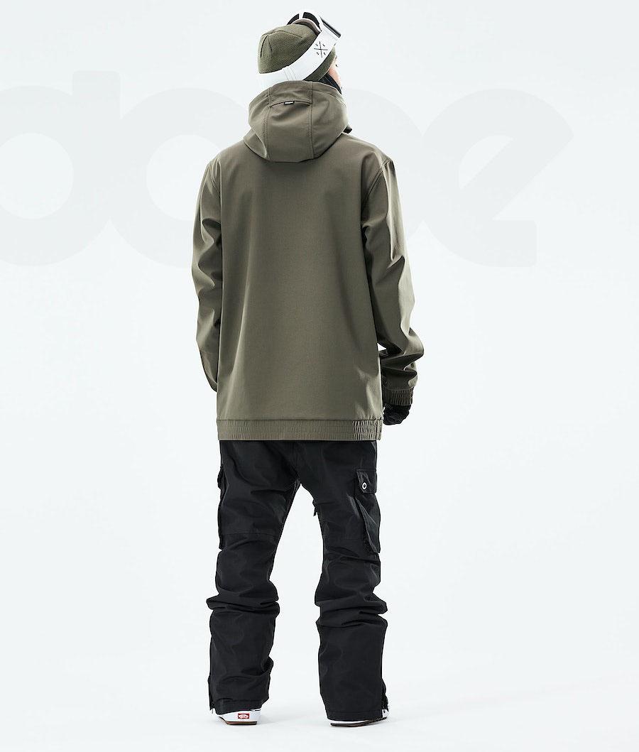 Olive Men's Dope Yeti 2021 Snowboard Jackets | NZ_D1844