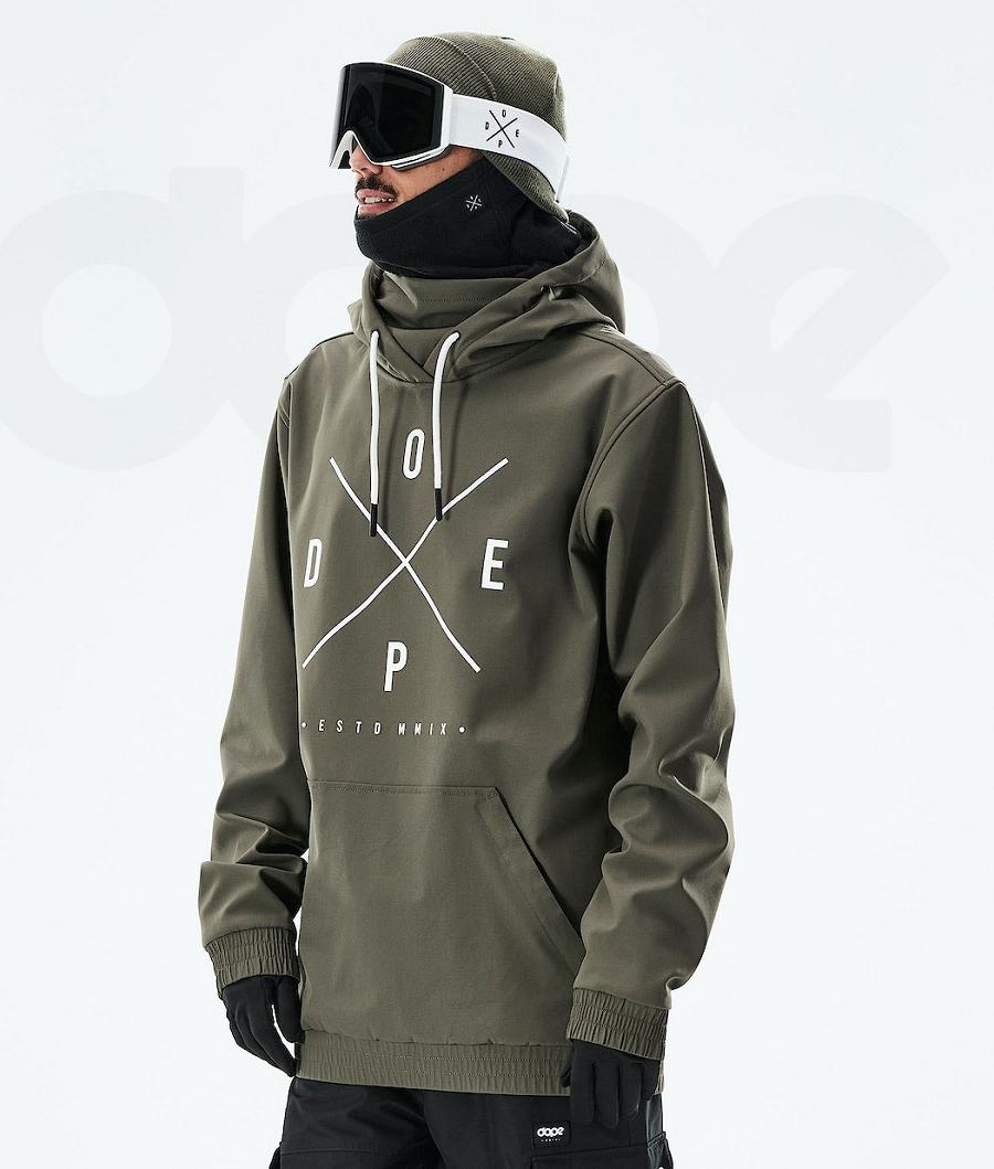 Olive Men\'s Dope Yeti 2021 Snowboard Jackets | NZ_D1844