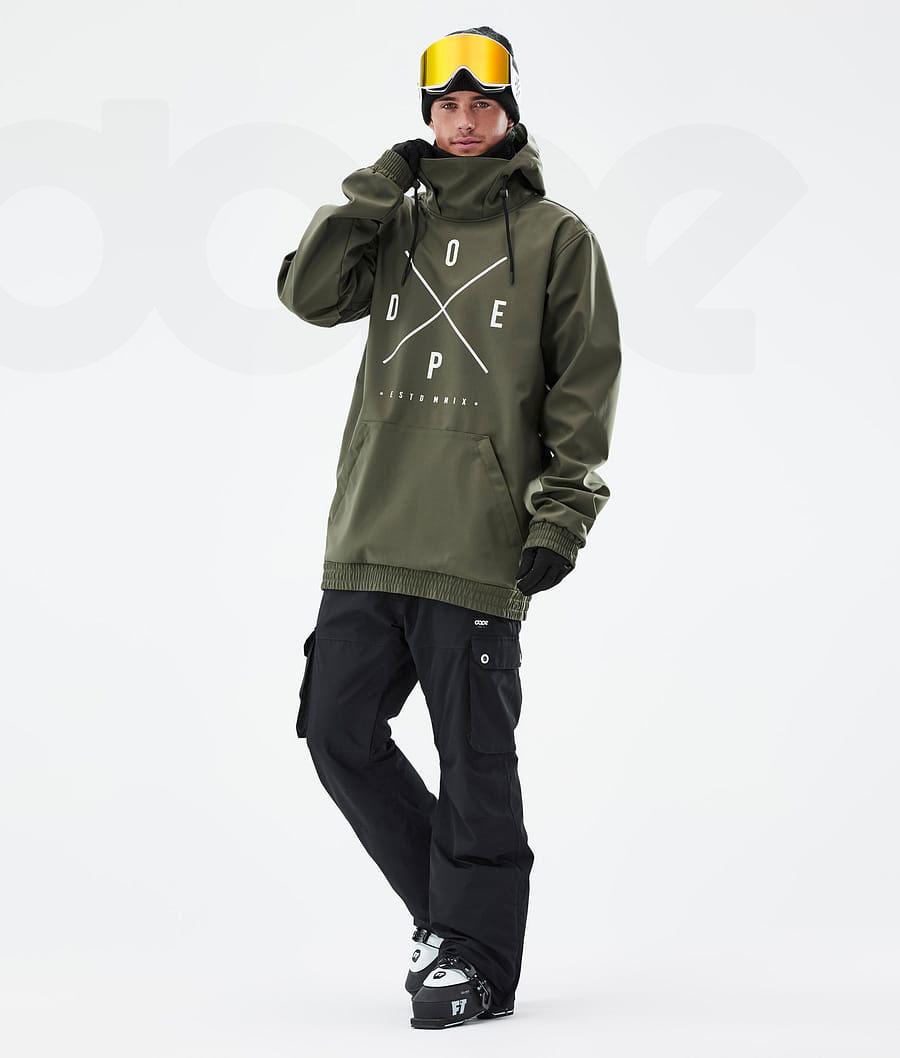 Olive Men's Dope Yeti Ski Jackets | NZ_D1852