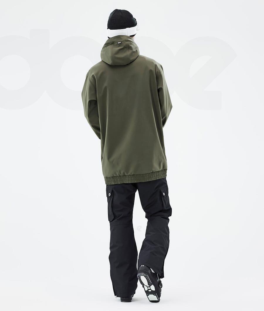 Olive Men's Dope Yeti Ski Jackets | NZ_D1852