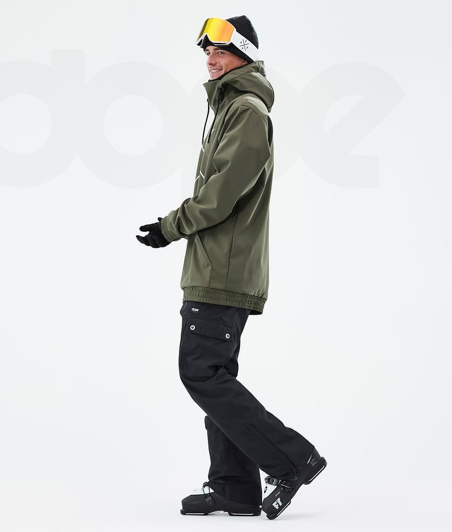 Olive Men's Dope Yeti Ski Jackets | NZ_D1852