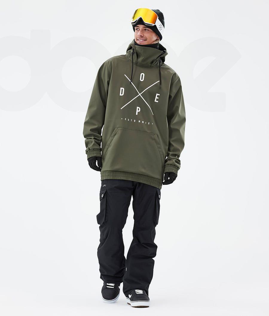 Olive Men's Dope Yeti Snowboard Jackets | NZ_D2240