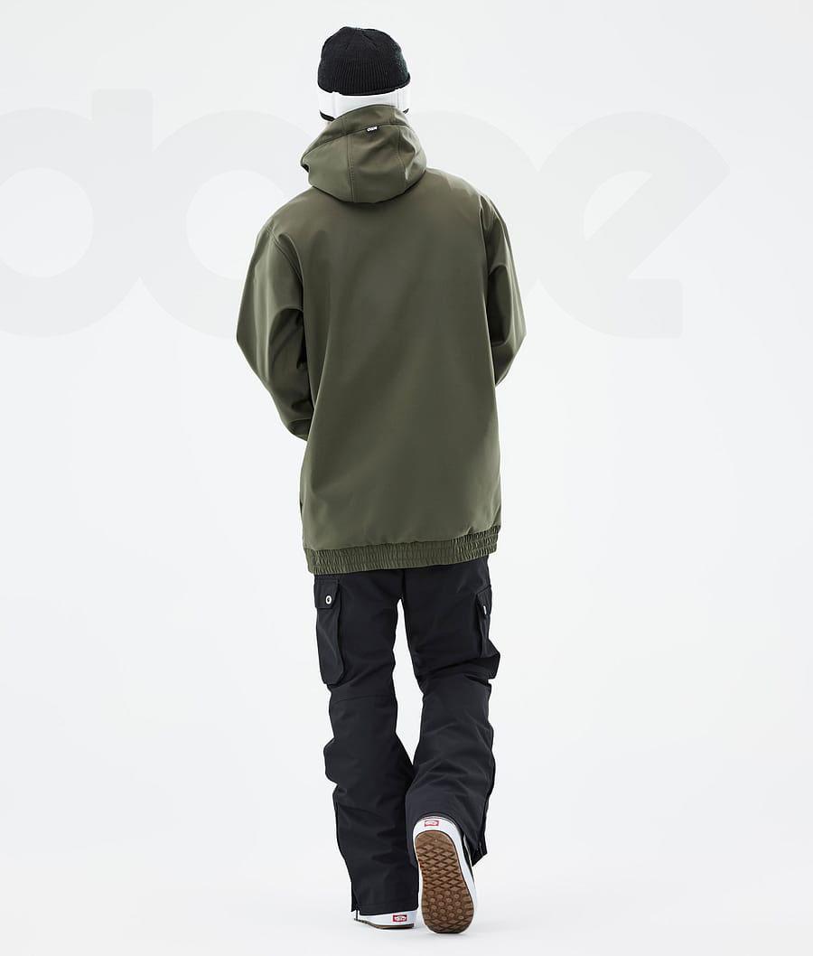Olive Men's Dope Yeti Snowboard Jackets | NZ_D2240