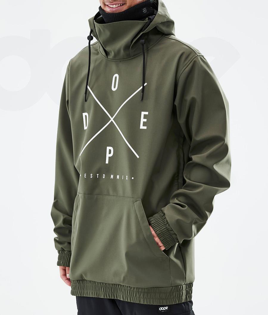 Olive Men's Dope Yeti Snowboard Jackets | NZ_D2240