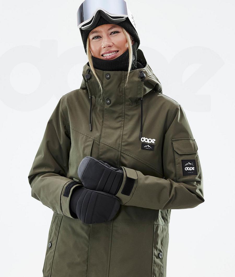 Olive Women's Dope Adept W Snowboard Jackets | NZ_D2221