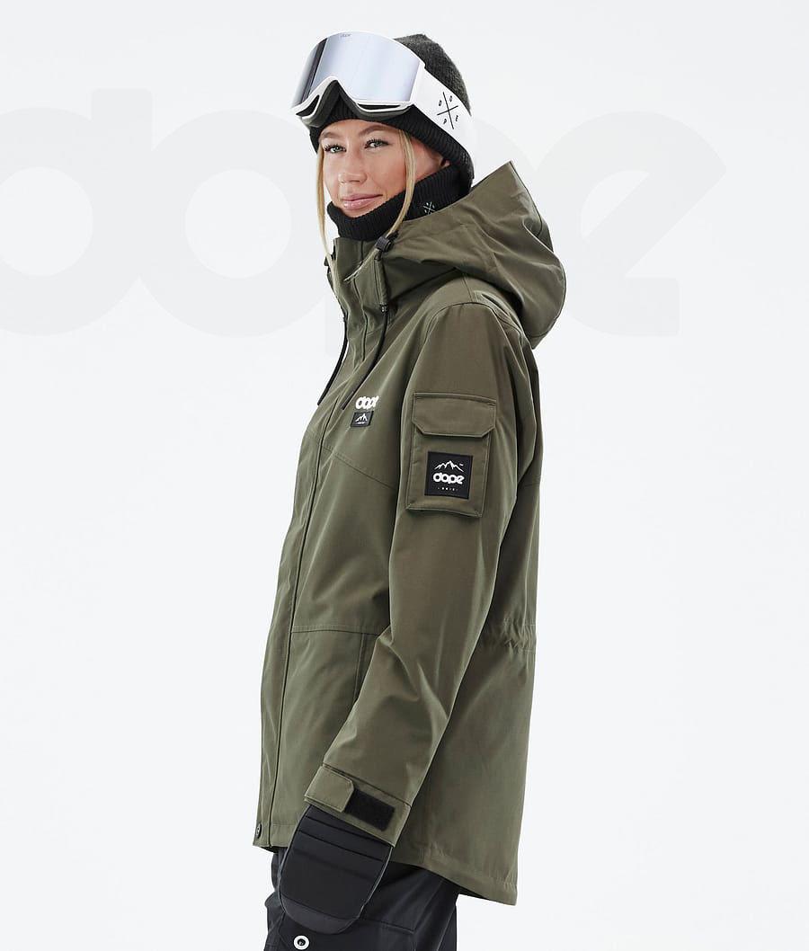 Olive Women's Dope Adept W Snowboard Jackets | NZ_D2221