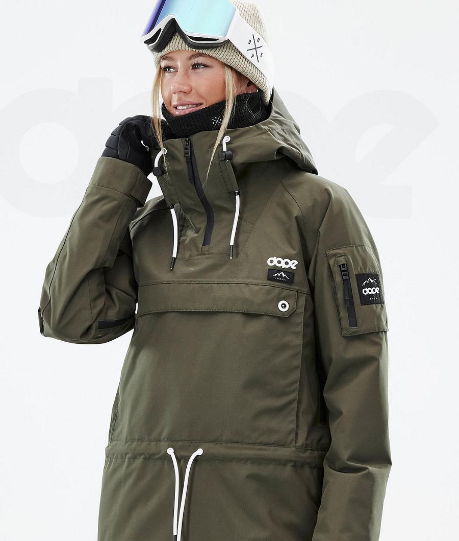 Olive Women's Dope Annok W Snowboard Jackets | NZ_D1791