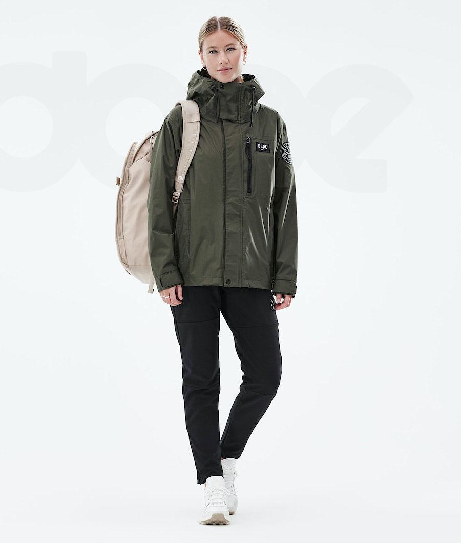 Olive Women's Dope Blizzard Light W Full Zip Outdoor Jackets | NZ_D1576