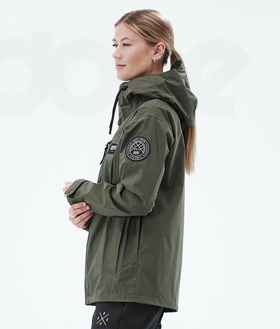 Olive Women's Dope Blizzard Light W Full Zip Outdoor Jackets | NZ_D1576