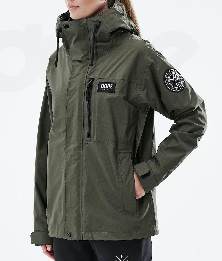 Olive Women's Dope Blizzard Light W Full Zip Outdoor Jackets | NZ_D1576