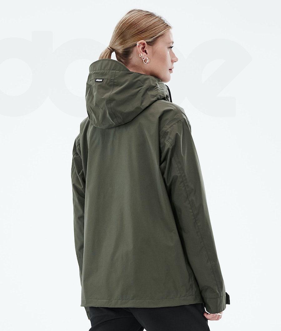 Olive Women's Dope Blizzard Light W Full Zip Outdoor Jackets | NZ_D1576