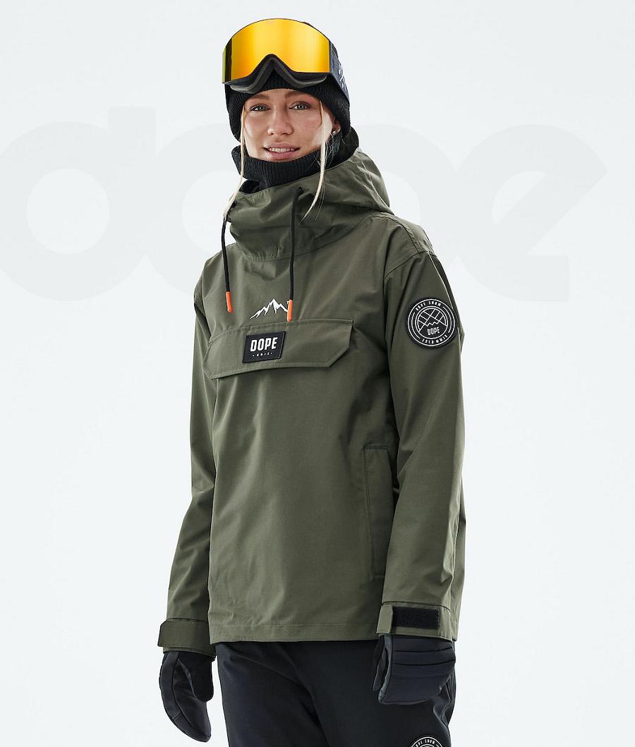 Olive Women\'s Dope Blizzard W 2021 Ski Jackets | NZ_D1405