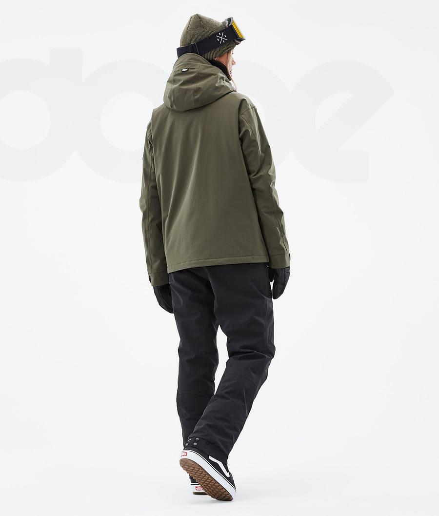 Olive Women's Dope Blizzard W Full Zip Snowboard Jackets | NZ_D1785