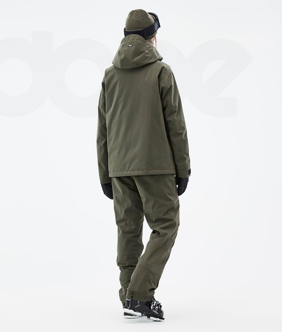Olive Women's Dope Blizzard W Ski Jackets | NZ_D1143