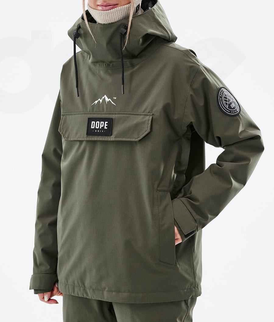 Olive Women's Dope Blizzard W Ski Jackets | NZ_D1143