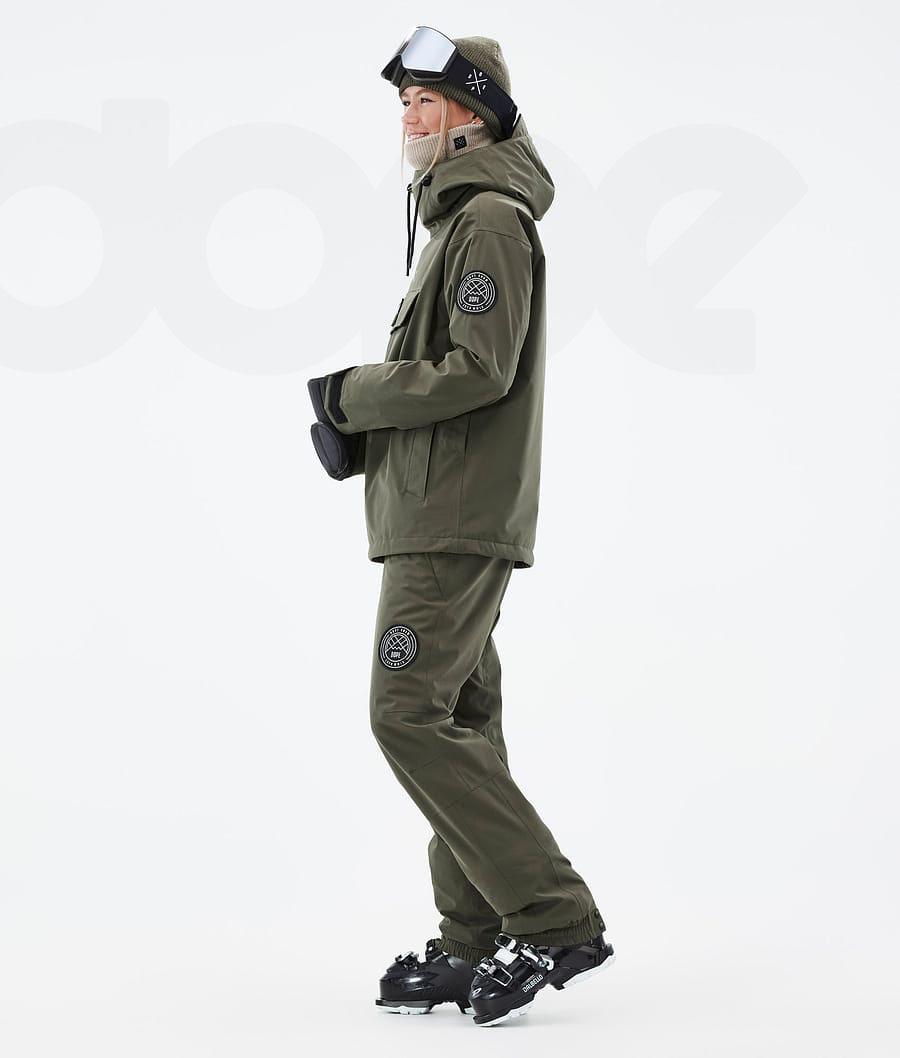 Olive Women's Dope Blizzard W Ski Jackets | NZ_D1143