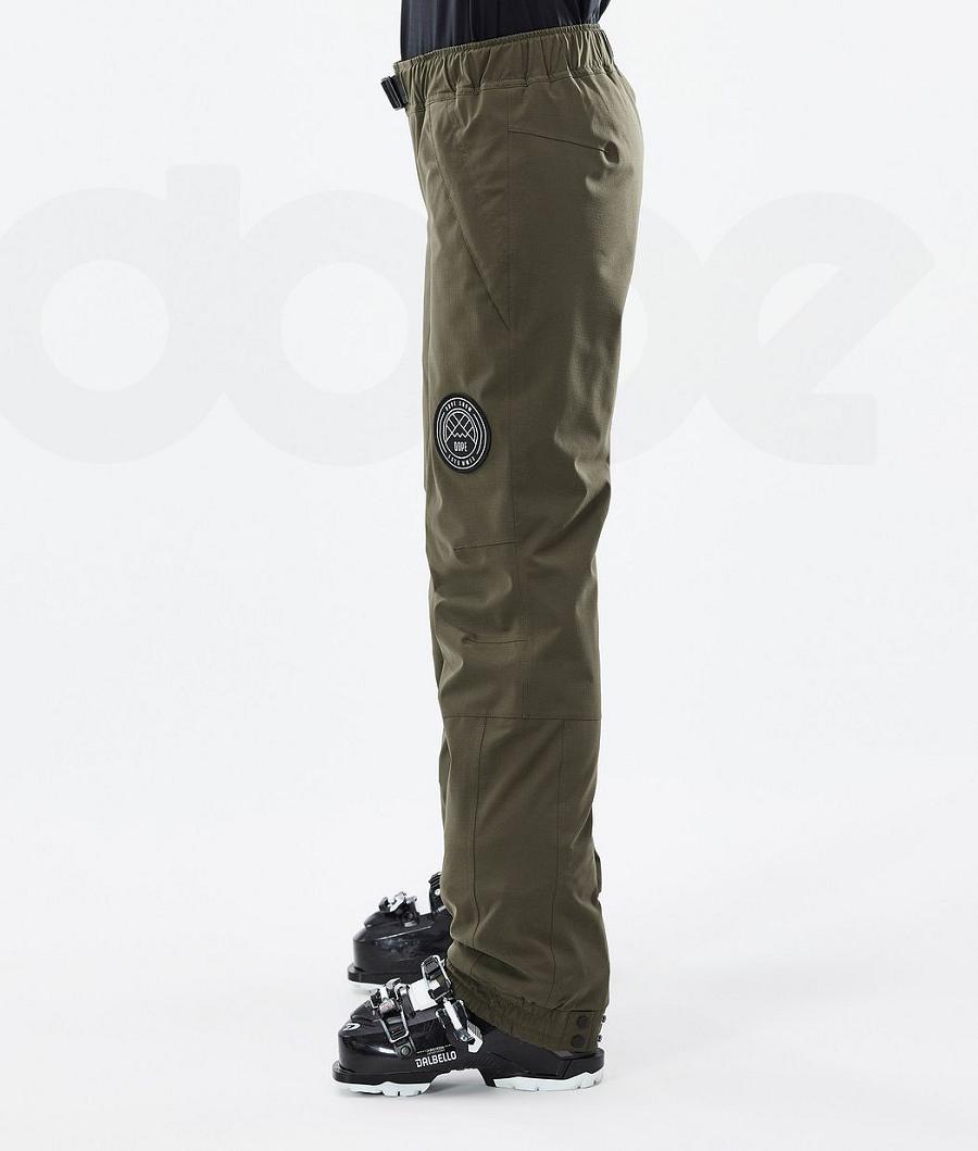 Olive Women's Dope Blizzard W Ski Pants | NZ_D1389