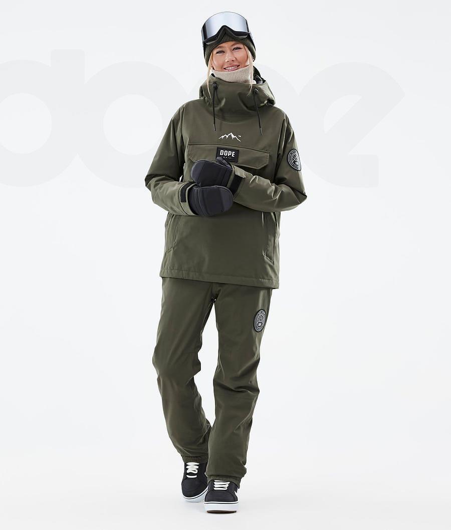 Olive Women's Dope Blizzard W Snowboard Jackets | NZ_D1369