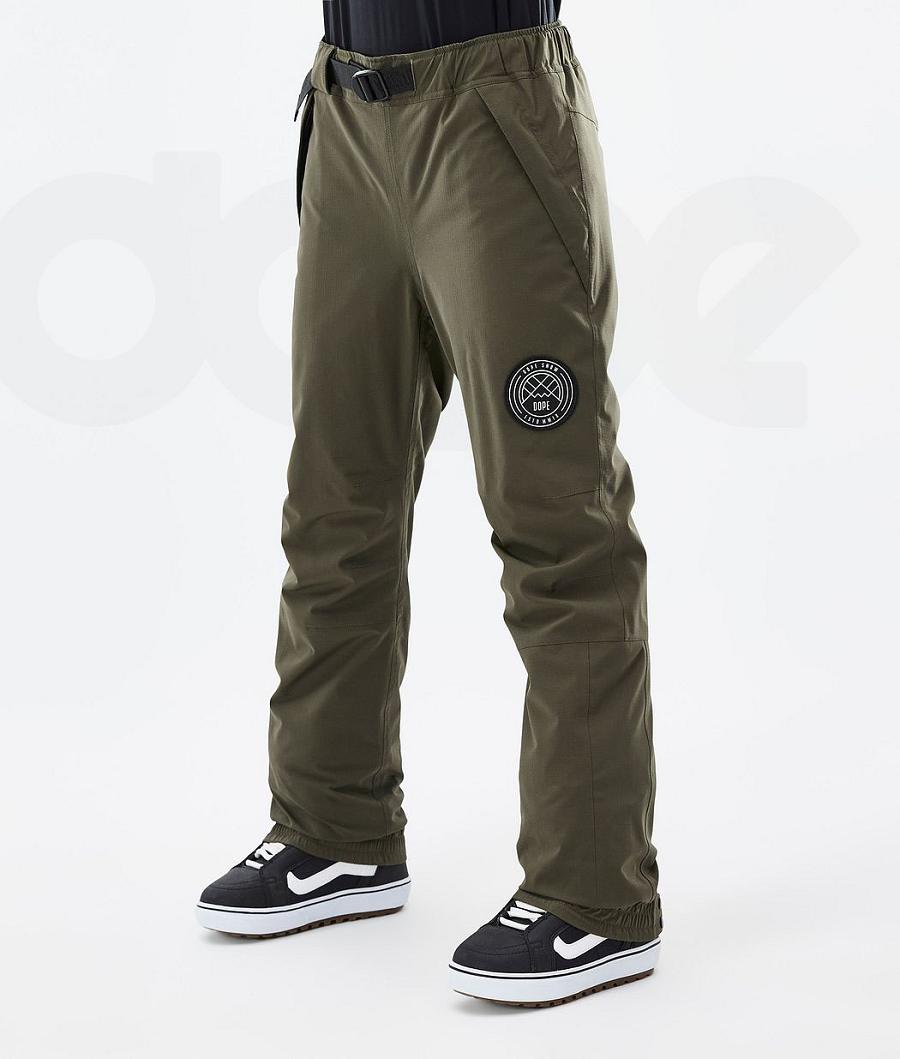 Olive Women\'s Dope Blizzard W Snowboard Pants | NZ_D2070