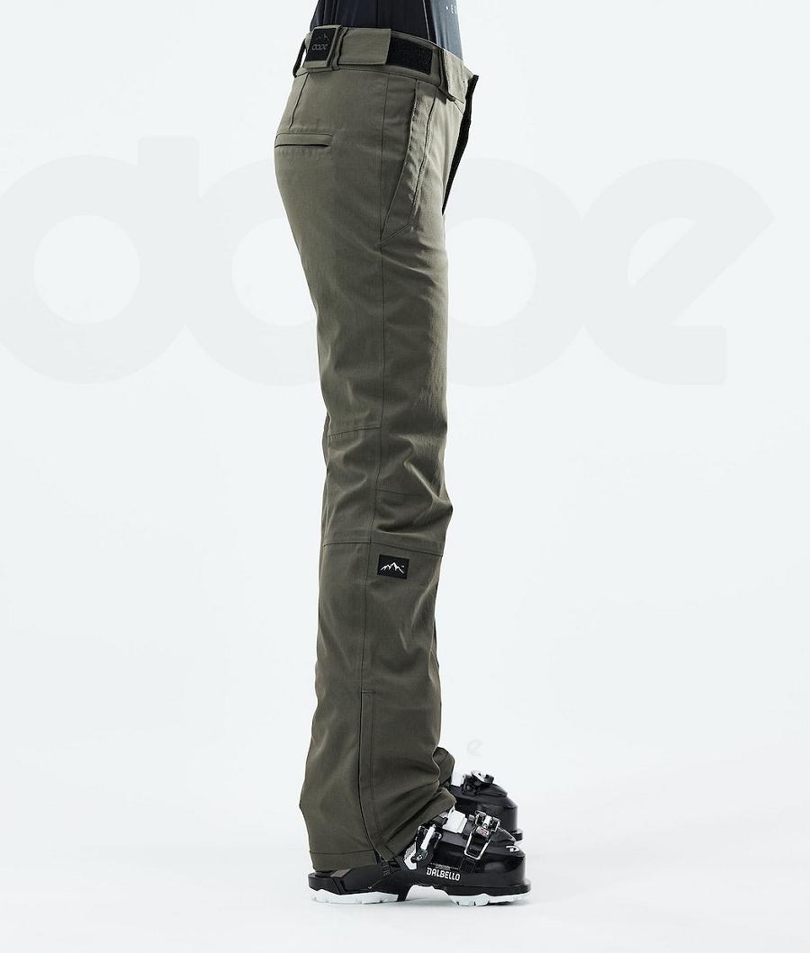 Olive Women's Dope Con W 2021 Ski Pants | NZ_D1546