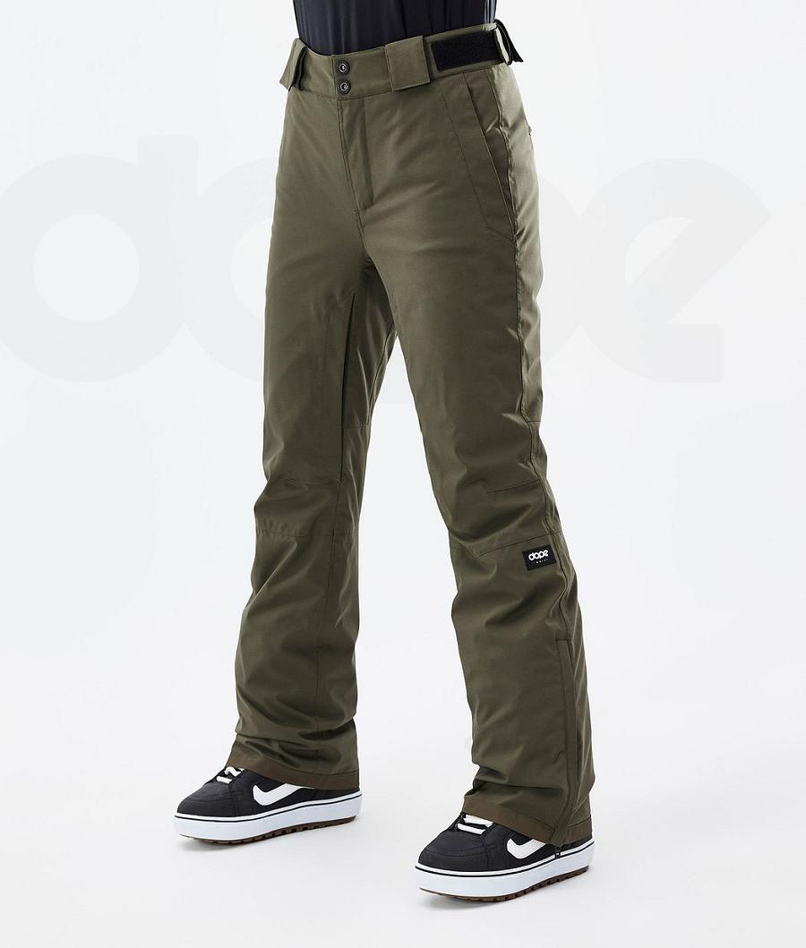 Olive Women\'s Dope Con W Snowboard Pants | NZ_D1628