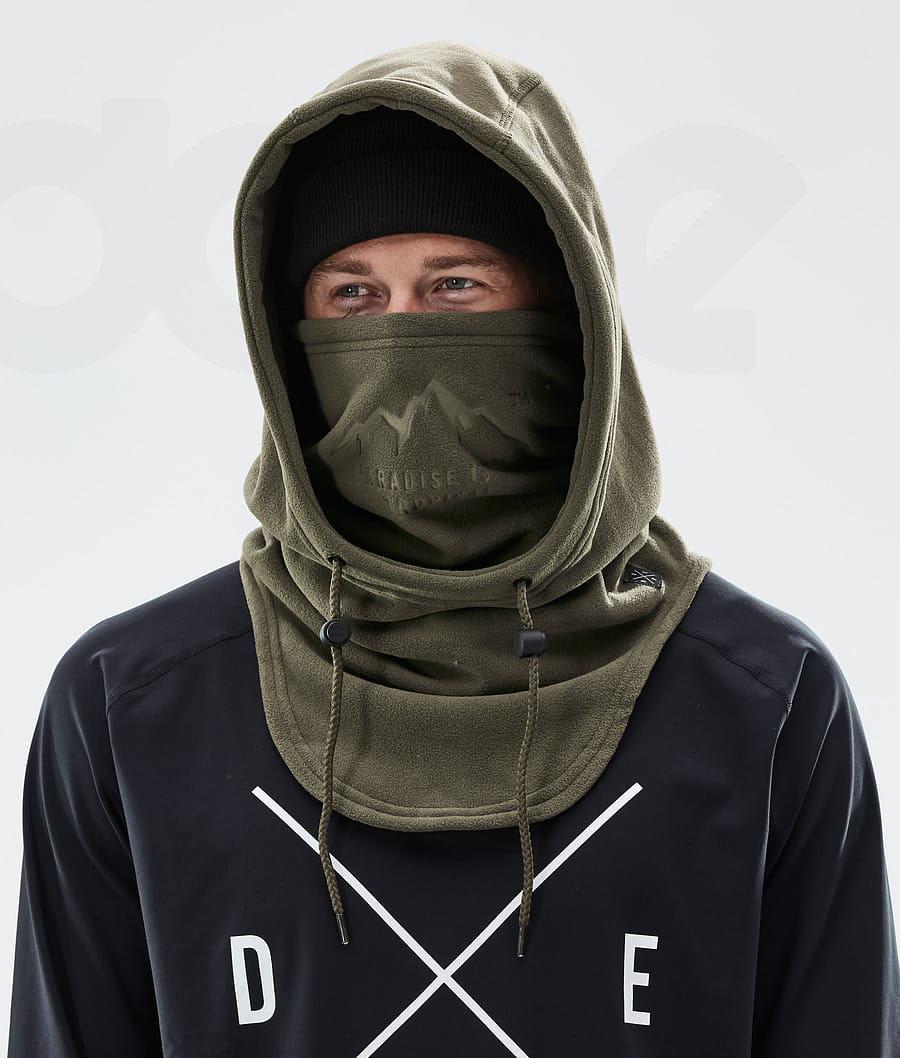 Olive Women's Dope Cozy Hood II Facemasks | NZ_D2324
