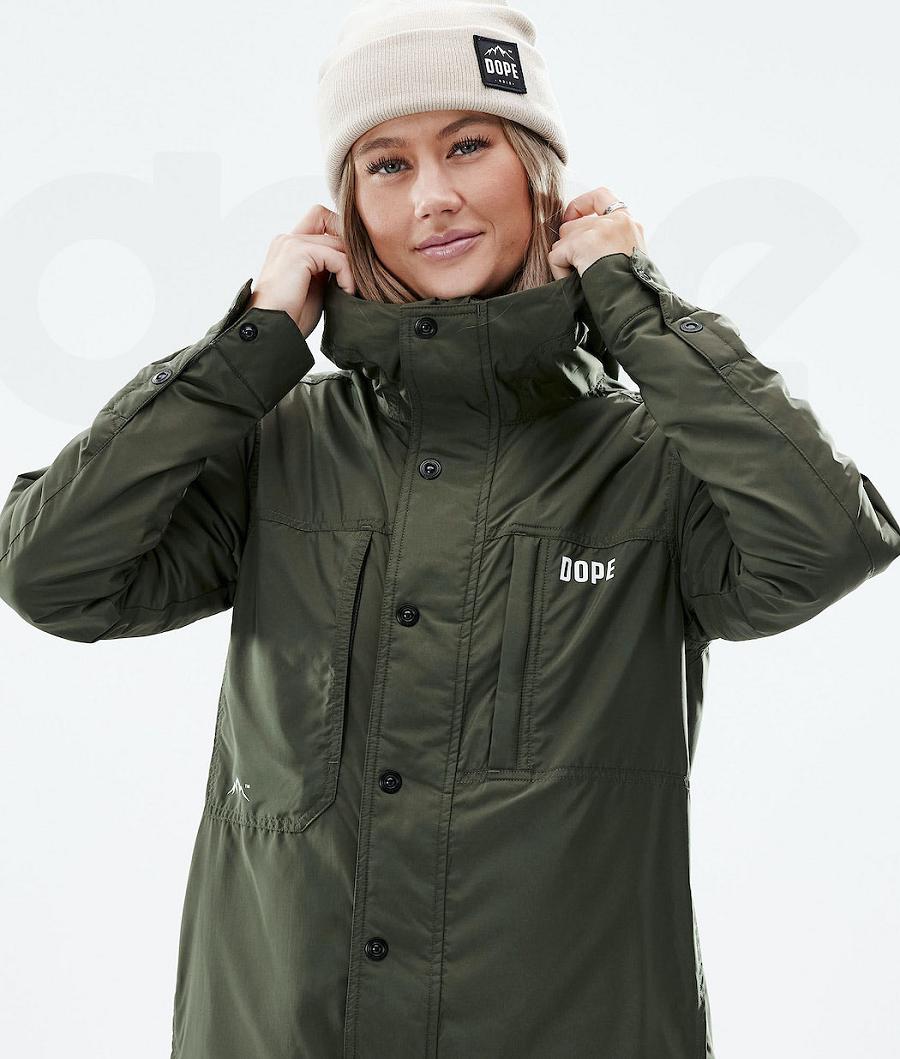 Olive Women's Dope Insulated W Outdoor Jackets | NZ_D2326