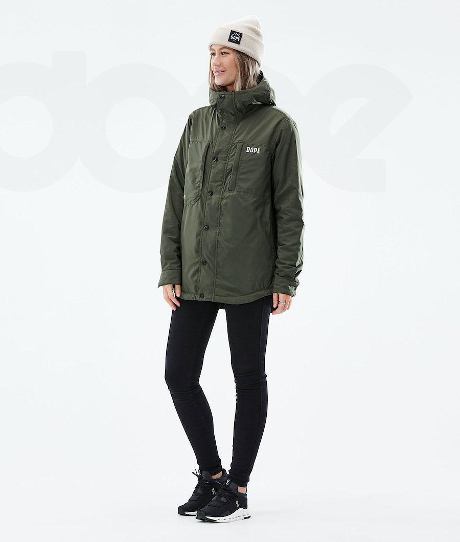 Olive Women's Dope Insulated W Outdoor Jackets | NZ_D2326