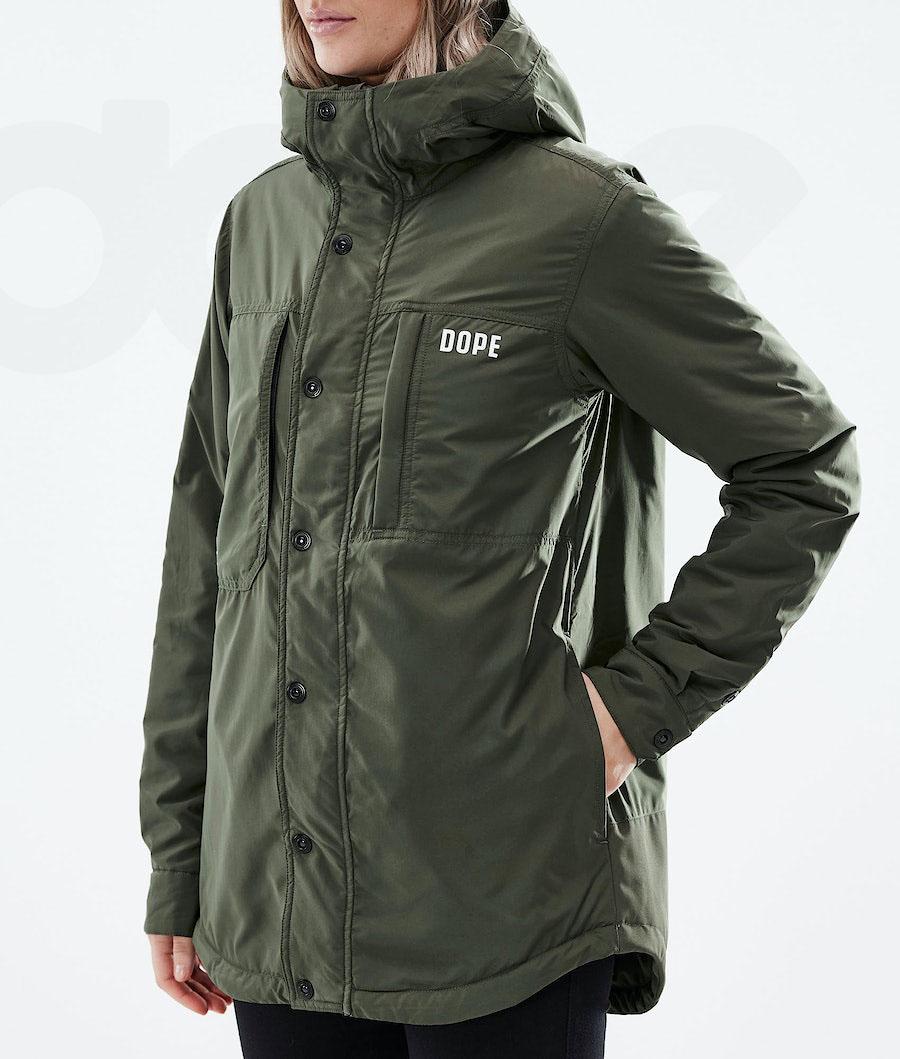Olive Women's Dope Insulated W Outdoor Jackets | NZ_D2326