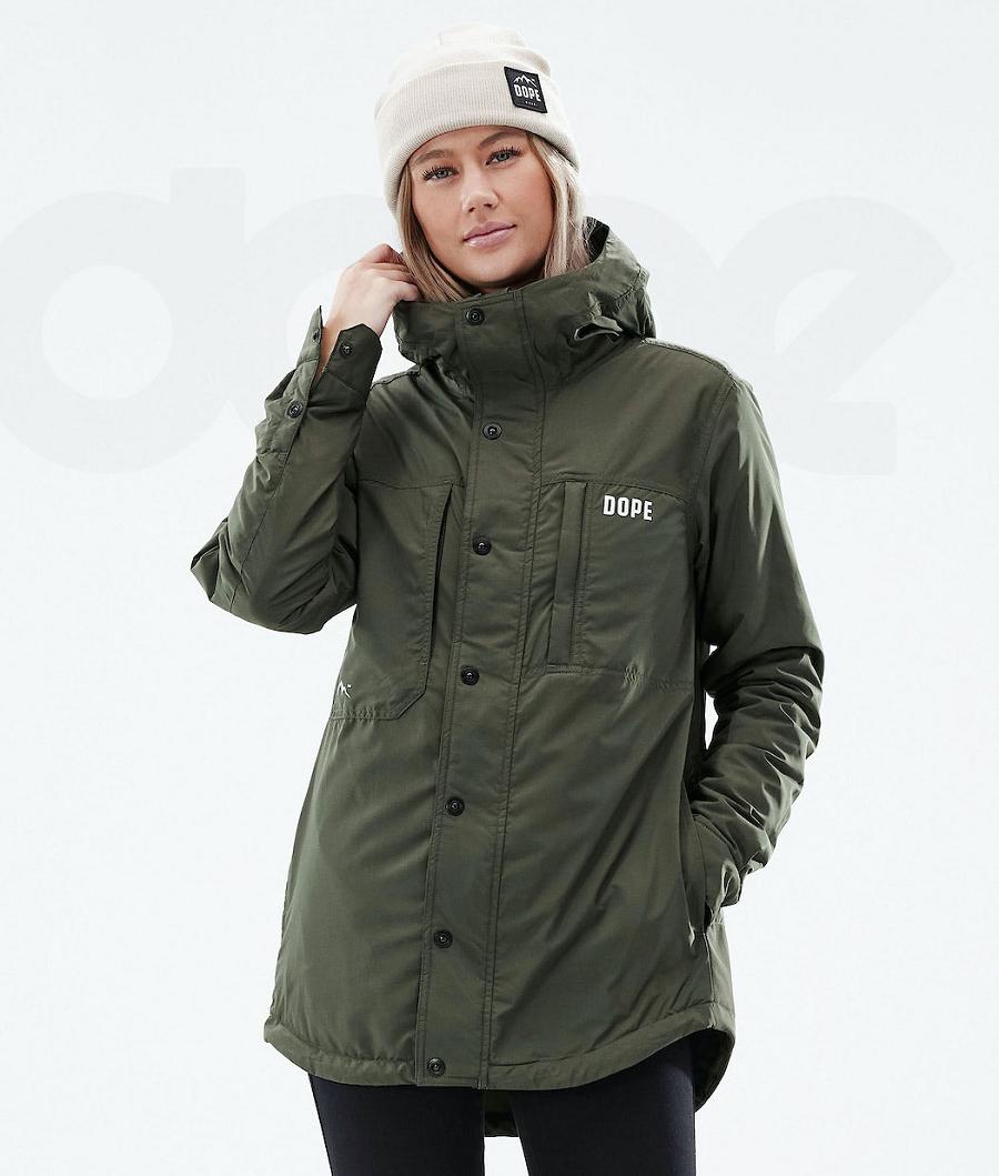 Olive Women\'s Dope Insulated W Outdoor Jackets | NZ_D2326